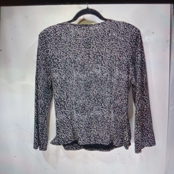 Vtg JBS Ltd. Top blouse black silver XL - Picture 2 of 3